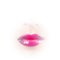 pink glossy female lips