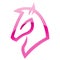 Pink Glossy Horse Icon