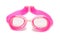 Pink goggles for swimming