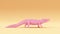 Pink Gold Crocodile Warm Cream Background