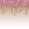 Pink and Gold Dripping Glitter Page Template