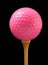 Pink golf ball