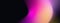 Pink grainy color gradient glowing abstract shape on black background blurred vibrant lights webpage header design copy space