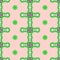 Pink and green geometrical abstract seamless pattern