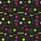Pink and green seamless pattern with neon acidic abstract geometric, bold, linear shapes. Brutalism, retro futurism