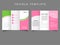 Pink and green trifold brochure, corporate trifold brochure for business. Flyer for printing