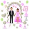 Pink-green wedding design