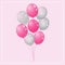 Pink and Grey Balloons Background Illustration Vector. Perfect For Birthday Greeting Card