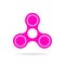 Pink hand spinner vector icon