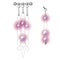 Pink hanging lamps. Vector illustration.