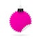 Pink hanging vector sticker