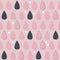 Pink happy raindrops with little hearts lovely spring summer autumn seamless pattern on pink