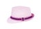Pink hats with fabric edge  isolated on white background  , clipping path