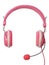 Pink headphone isolated