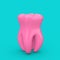 Pink  Healthy Tooth in Duotone Style. 3d Rendering