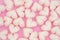 Pink hear marshmallow , Sweets hearts of marshmallow on pink background. Valentine`s Day Gift