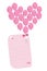 Pink heart ballons with place for text vector