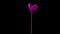 Pink heart balloon attached to a string