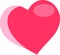 Pink heart design icon flat. Valentines Day concept.