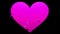 Pink heart falling love shapes falling 16 seconds HD video animation