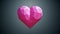 Pink heart fly close-up animation background with dof effect