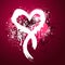 Pink heart grunge design