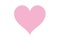 Pink heart icon on white background