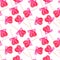 Pink heart lollypops watercolor seamless vector print