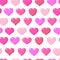 Pink heart love romantic seamless pattern vector