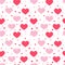 Pink heart love romantic seamless pattern vector