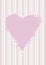 Pink heart on pastel candy stripes