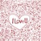 Pink heart on pattern background for valentine\'s day