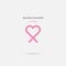 Pink heart ribbon sign.Breast Cancer October Awareness Month Cam