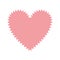 Pink heart shape with irregular border