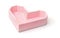 Pink heart shaped wooden tray