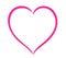 Pink heart silhouette love symbol.