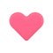 Pink heart symbol 3d icon. Volumetric sign of love and happiness