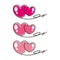 pink heart symbol icon, illustration of symbol of love and symbolizing affection