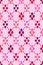 Pink hearts argyle check seamless pattern
