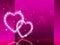 Pink Hearts Background Means Affection Desire And Glittering