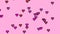 Pink hearts flying up, valentine love animation