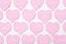 Pink hearts with text LOVE, KISS, FOREVER YOURS on white background. Valentines day texture or wallpaper. Gift for lover, love