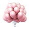 Pink helium balloons bunch romantic decoration