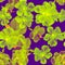 Pink Hibiscus Texture. Yellow Seamless Palm. Neon Flower Wallpaper. Purple Watercolor Decor. Orange Pattern Leaves. Green Tropical