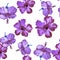 Pink Hibiscus Wallpaper. Lavender Flower Textile. Vanilla Seamless Background. Purple Vintage Wallpaper. Pattern Jungle. Watercolo