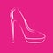 Pink high women`s shoe high heel fashion