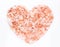 Pink himalayan salt heart