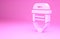 Pink Hockey helmet icon isolated on pink background. Minimalism concept. 3d illustration 3D render
