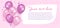 Pink holiday background with ballons. Template for banner or flyer design with free space for text. Vector illustration