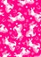 Pink horses galloping with hearts background